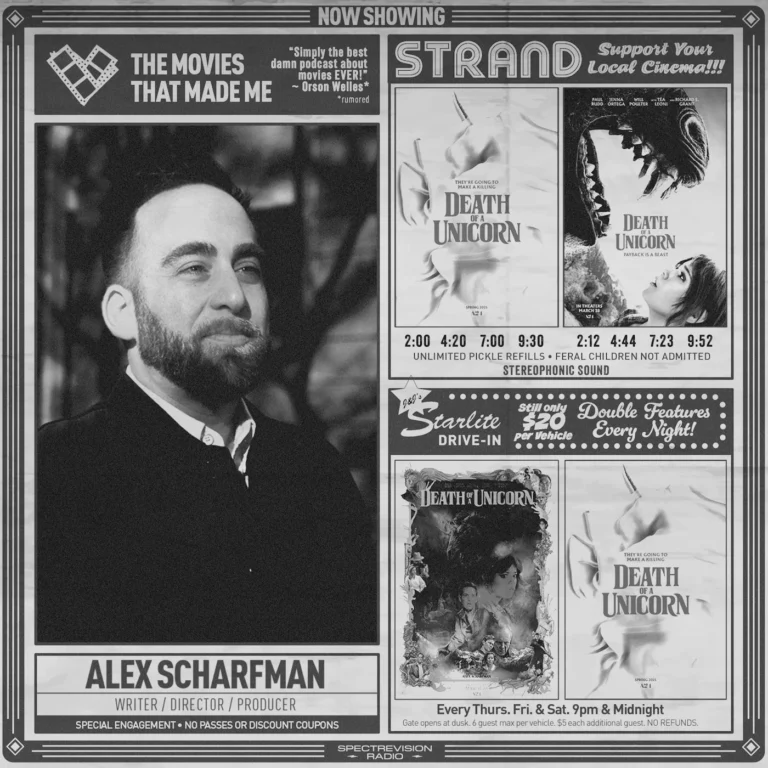 DEATH OF A UNICORN writer/director Alex Scharfman, The Movies That Made Me